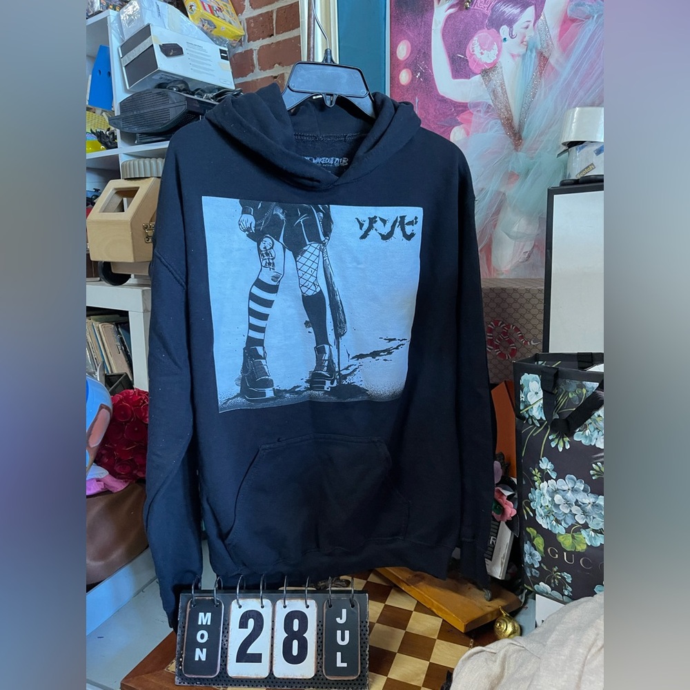Zombie Makeout Club Baseball Bat Hoodie